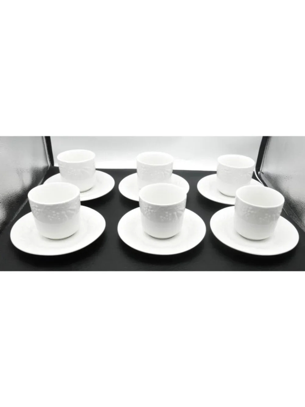 Fruit by Gibson Flat Cup and Saucer Set Service for 6 Pattern Code: GIDFRU